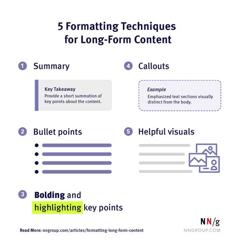 use formatting techniques