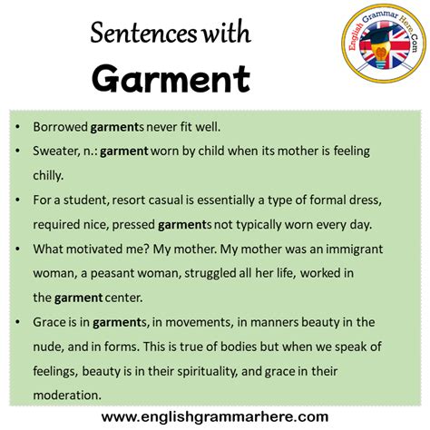 Use Garment In A Sentence Examples