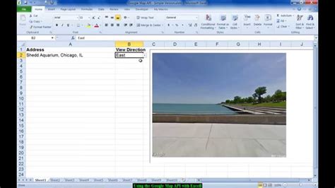 use google maps api in excel