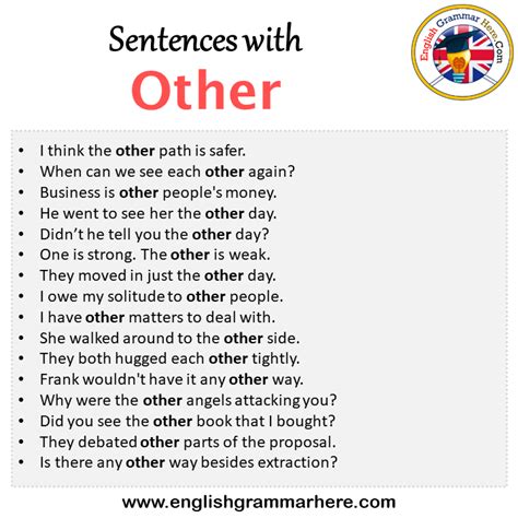 use in other words in a sentence examples