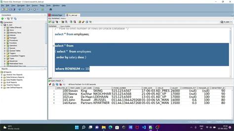 use limit in oracle query