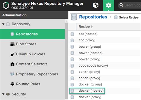 use nexus as docker registry