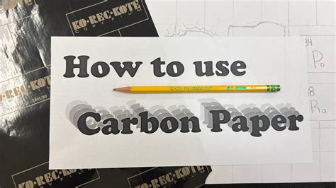 Use Of Carbon Paper