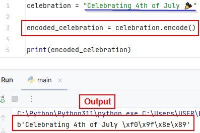 use of encode in python