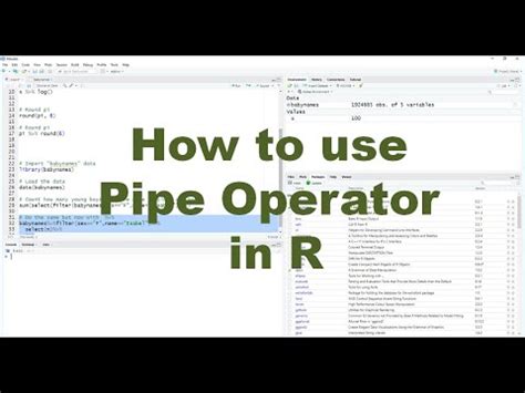Use Of Pipe Operator In R