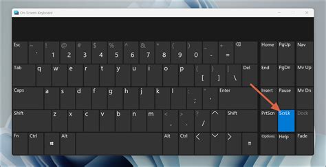 use of scroll lock in keyboard