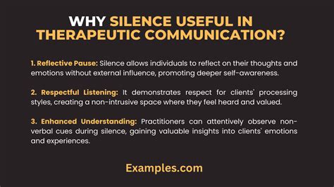 use of silence in therapeutic communication