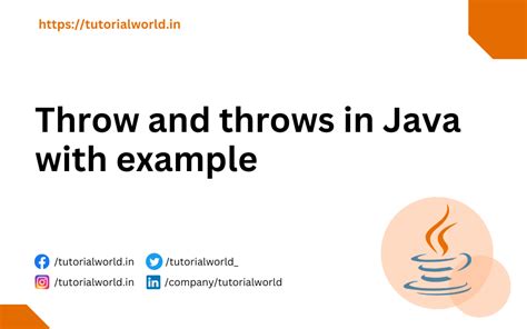 Use Of Throw And Throws In Java With Example