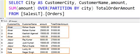 use partition in oracle query