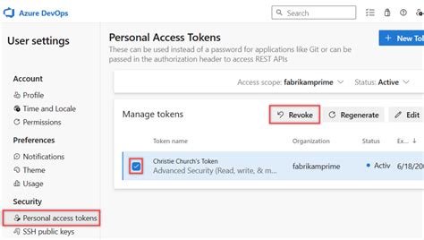 use personal access token azure devops