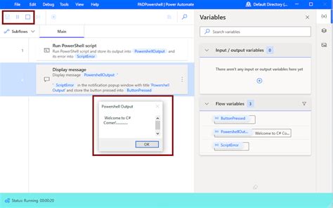 use power automate to run powershell script