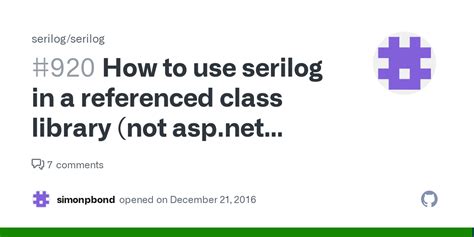 use serilog in class library