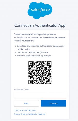 use the authenticator app on your mobile device to generate a verification code salesforce