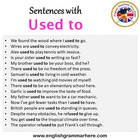 use to in a sentence examples