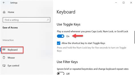 use toggle keys