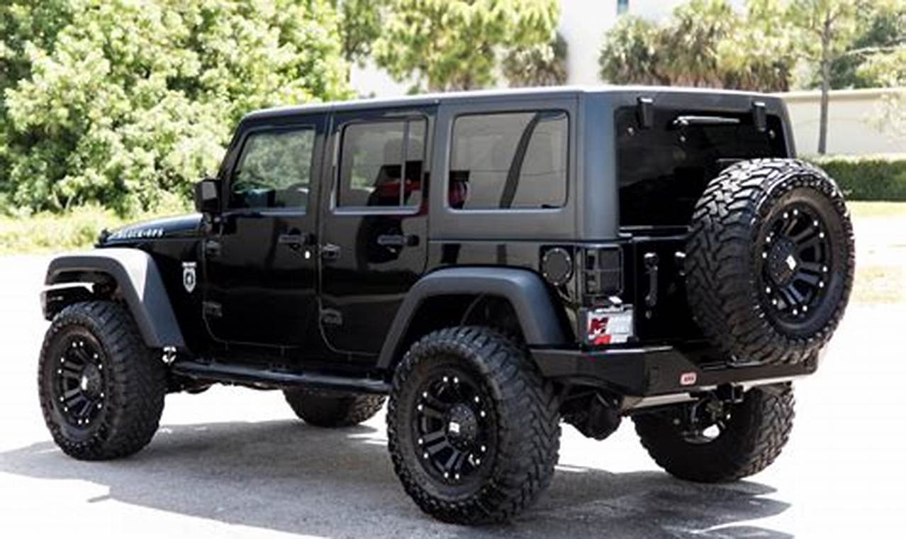 used black 4 door jeep wrangler for sale