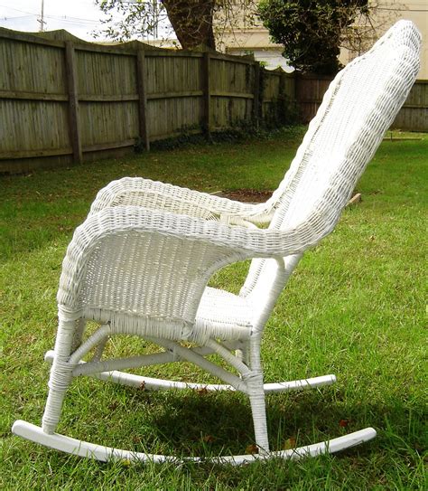 120 Used White Wicker Rocking Chair for sale in Punta Gorda, Florida