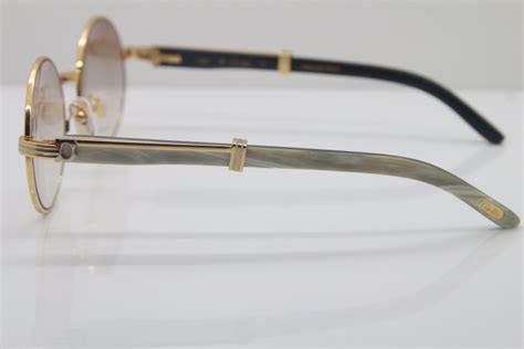 used cartier buffalo horn glasses
