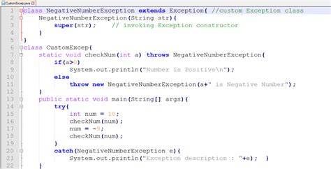 user defined exception handling in java example