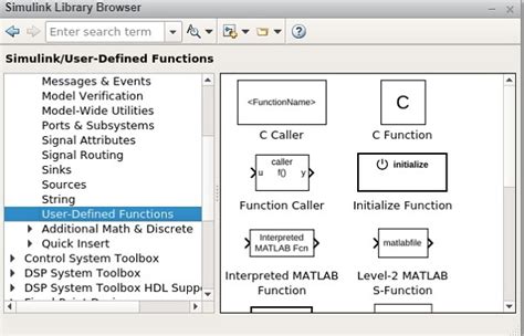 user defined function in matlab simulink