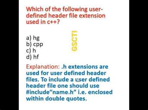 user defined header file extension in c++