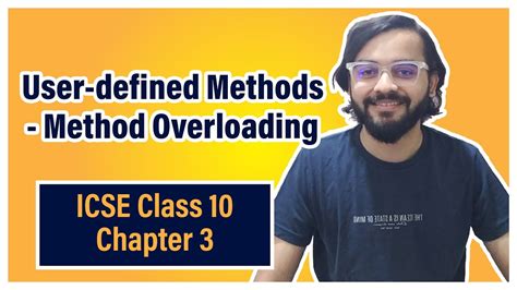 user defined methods class 10 icse