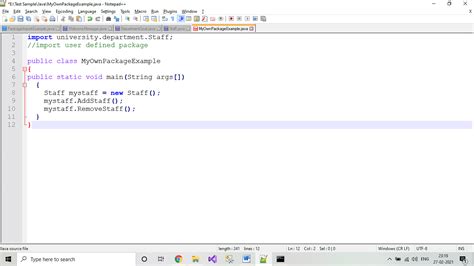 user defined package example in java