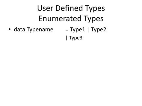 user defined types in haskell