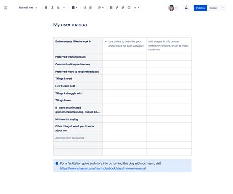 User Manual Template Confluence