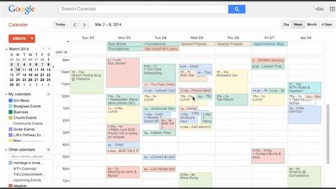 Using Google Calendar As A Planner