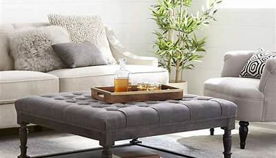 Using Ottoman As Coffee Table Living Rooms