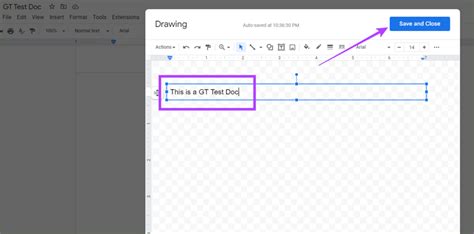 using a Single Cell put over to Insert a Text Box in Google Docs