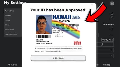 using a fake ID to get voice chat in roblox - YouTube