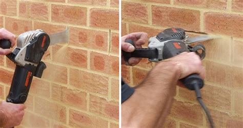 Using A Multi Tool To Remove Mortar