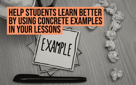 Using Concrete Examples