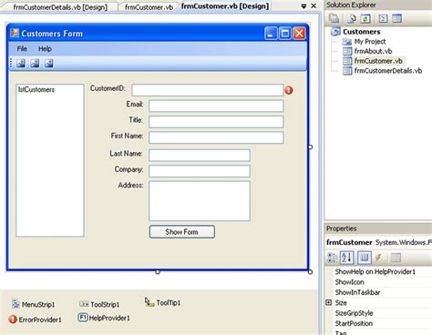 using console for windows form template
