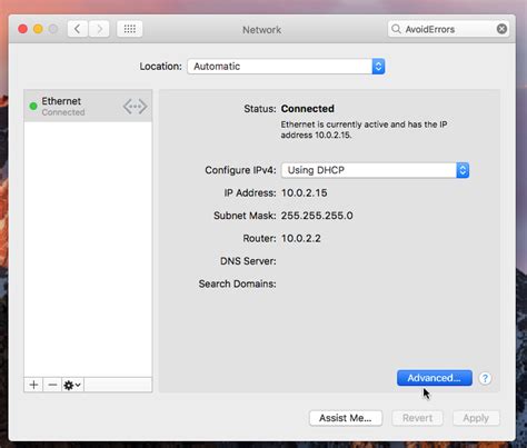 using dhcp with manual address mac