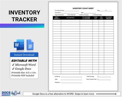 Using Google Docs For Inventory Management
