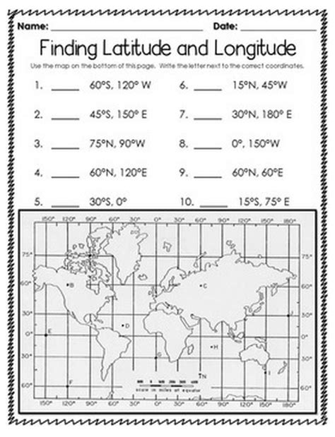 using latitude and longitude worksheet answer key