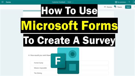 using microsoft forms to create a survey