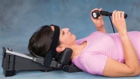 Using Neck Traction Device