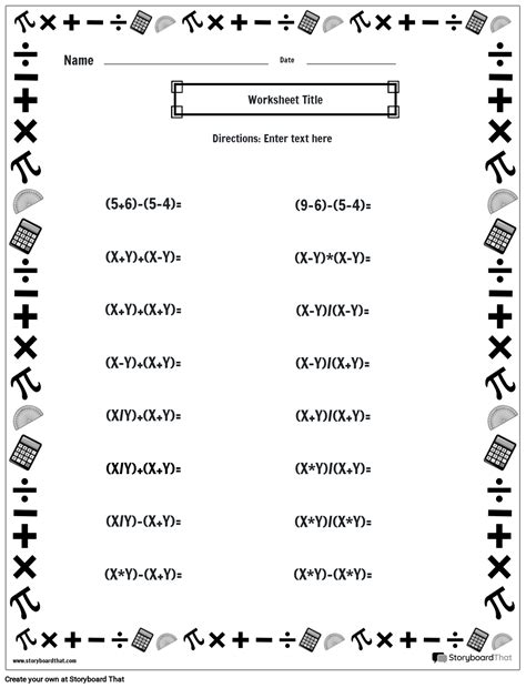 Using Pages To Make Math Worksheet Symbols