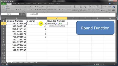 Using Round On Excel