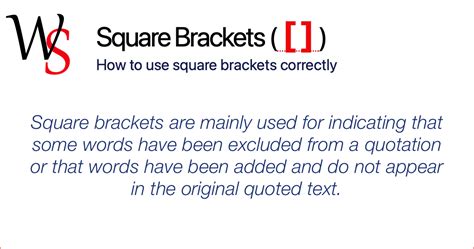 Using Square Brackets In Writing