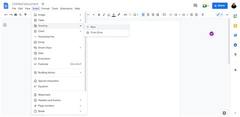 using the Drawing Tool , create a textual matter package in Google Docs .