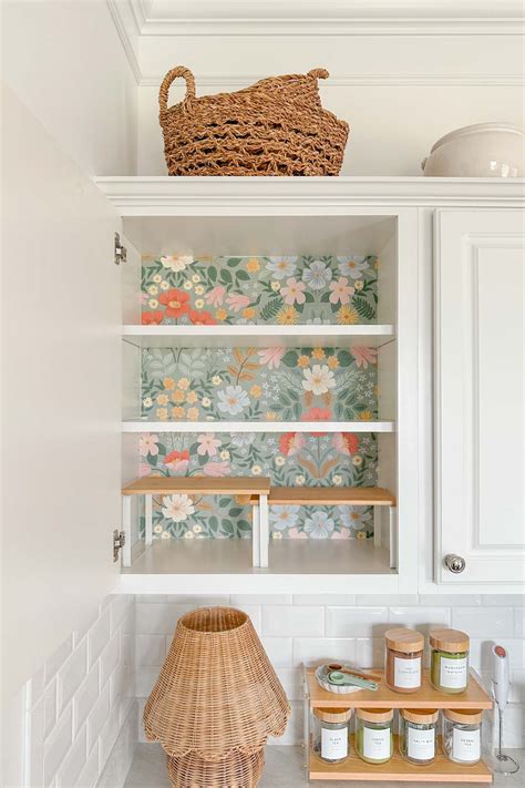 Using Wallpaper On Cabinets
