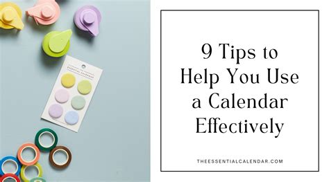using your monthly calendar effectively