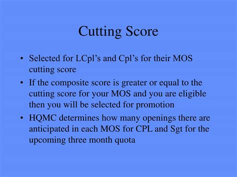 usmc cpl cutting score