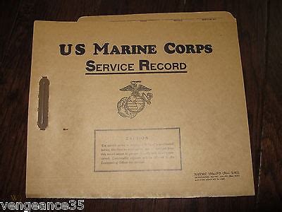 usmc service record book