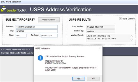 USPS Address Verification